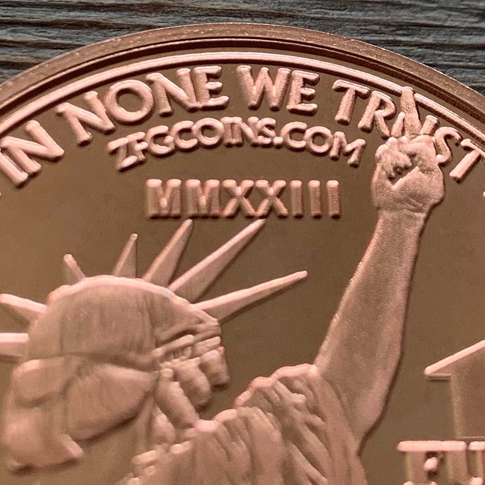 Statue of Liberty One Fuck/Zero Fucks Decision Maker Coins