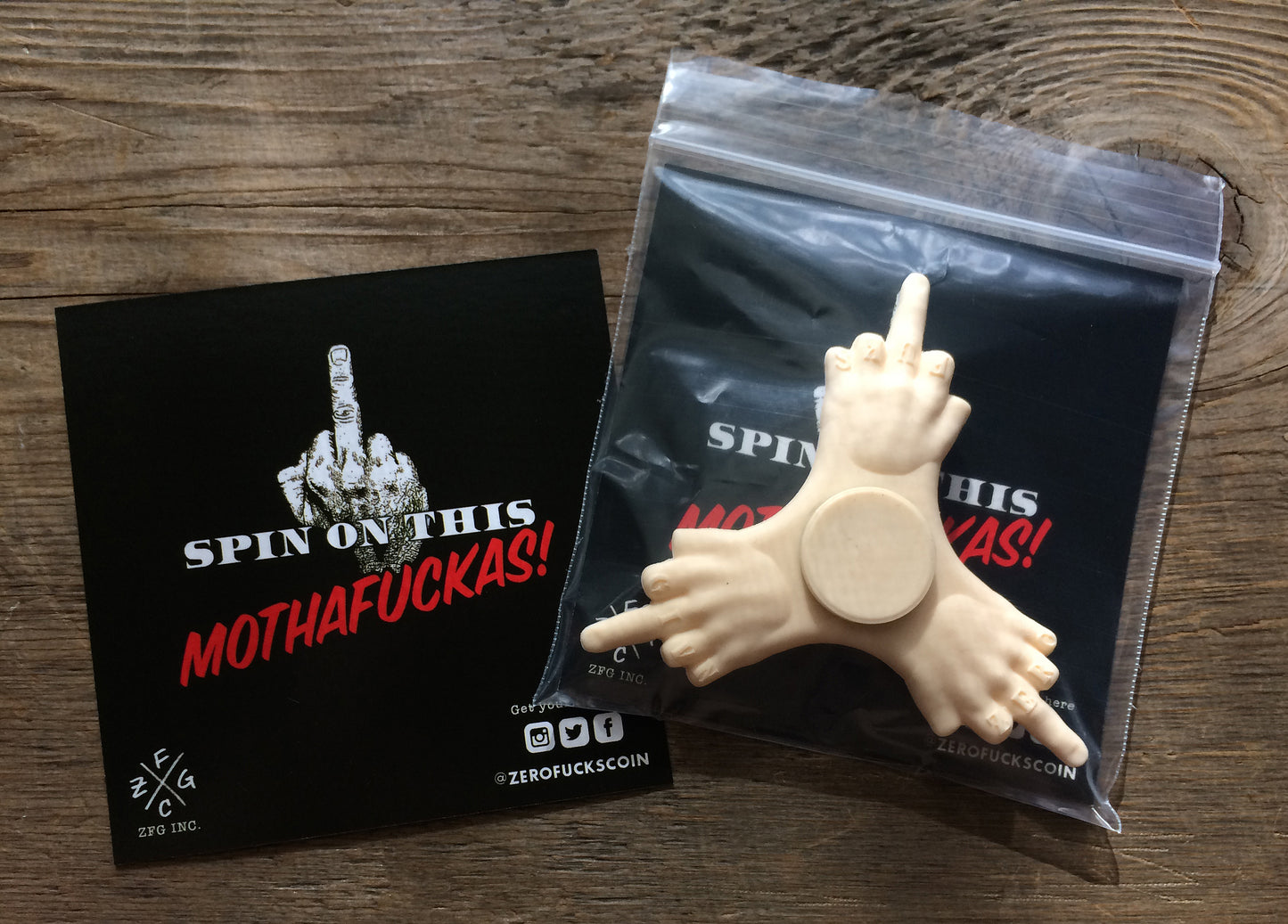 Zero Fucks Given Middle Finger Desk Toy Spinner