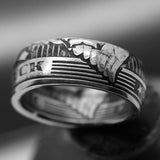 Coin ring, coinrign, one fuck, give a fuck ring, custom coin ring, zero fucks given coin, zero fucks coin, jewelry