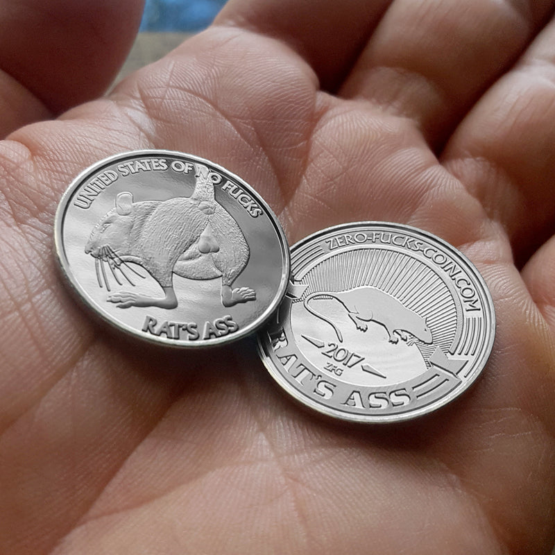 Literally give a rat's ass with a rat's ass coin