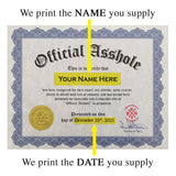 Asshole Certificate