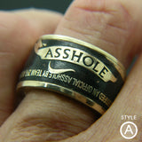 Official Asshole Coin Ring - Style A