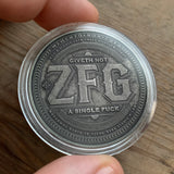 Silver ZFG IDGAF coin in Capsule - I Don't Give A Fuck Reminder Coin