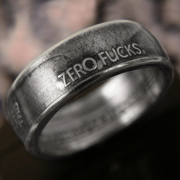 Zero Fucks Given CoinRing - www.ZeroFucksCoin.com