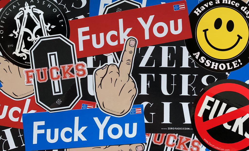 Zero Fucks Given Stickers