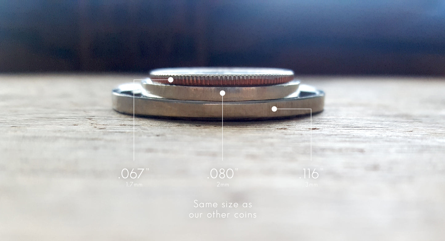 "Antiqued Silver" One Fuck/Zero Fucks Decision Maker Coin