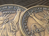 Statue of Liberty One Fuck/Zero Fucks Decision Maker Coins