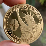 Statue of Liberty One Fuck/Zero Fucks Decision Maker Coins