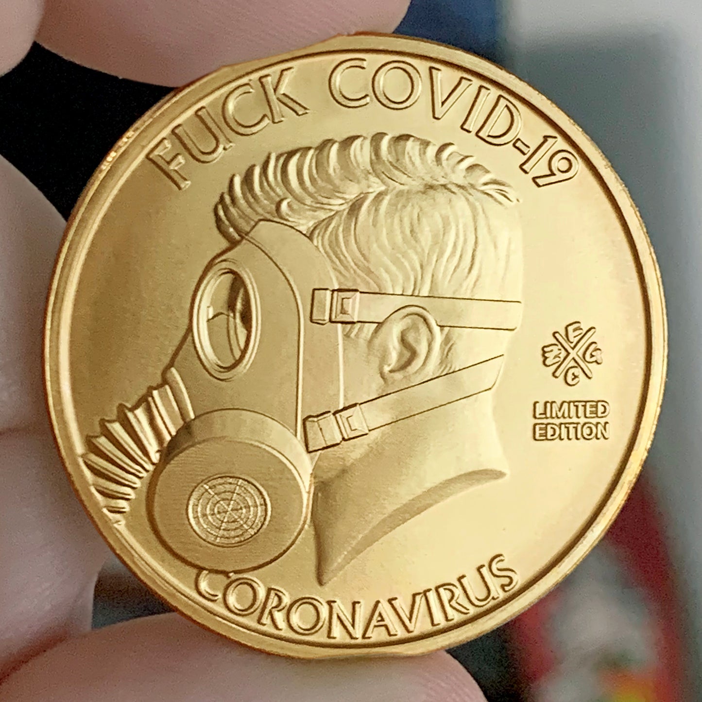 "Gold" Fuck COVID-19/I Survived Coronavirus Coin