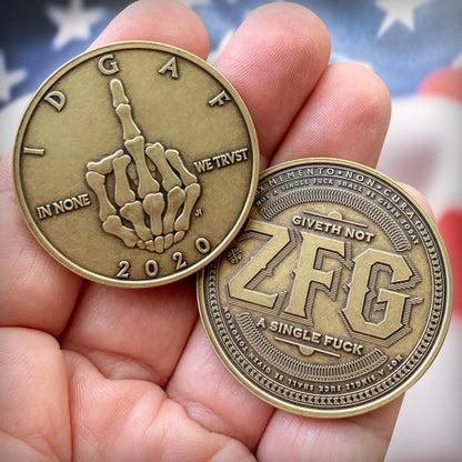 "Bronze" IDGAF Reminder Coin