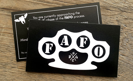 "FAFO" Fuck Around & Find Out Warning Cards (20-Pack)