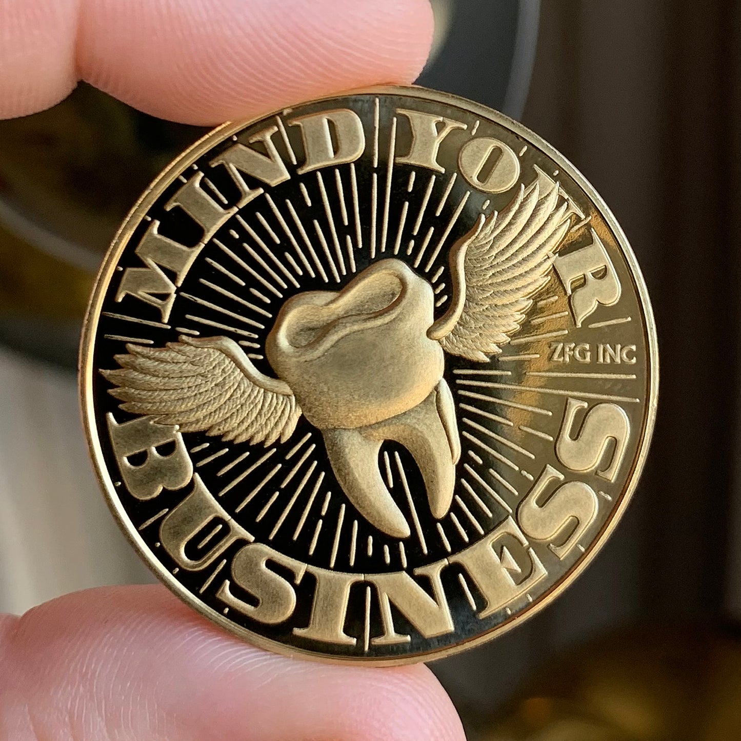 "F.A.F.O." Fuck Around & Find Out Coin (Gold)