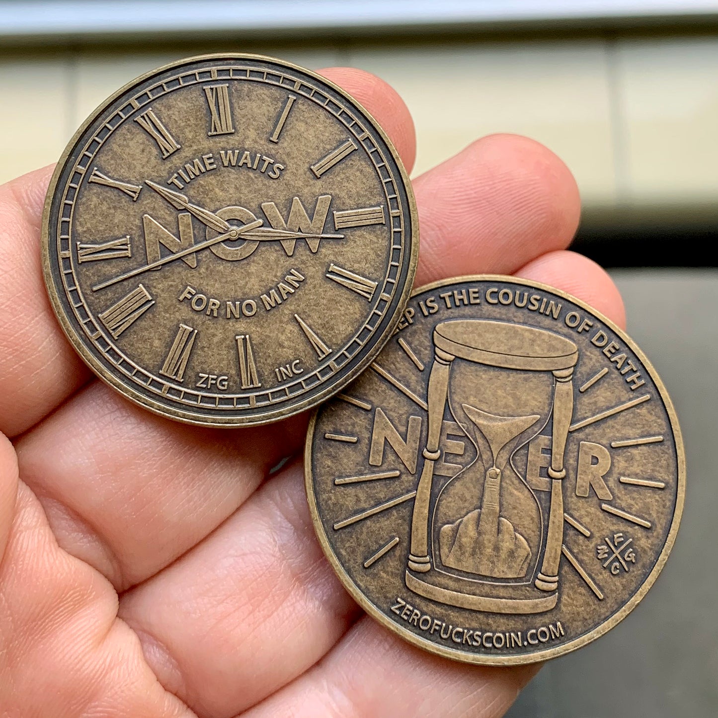 "Now or Never" Decision Maker Coin