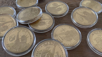 "Liberty" One Fuck/Zero Fucks Decision Maker Coin (Gold)