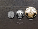 Gold Desicion Maker Coin Size Compare