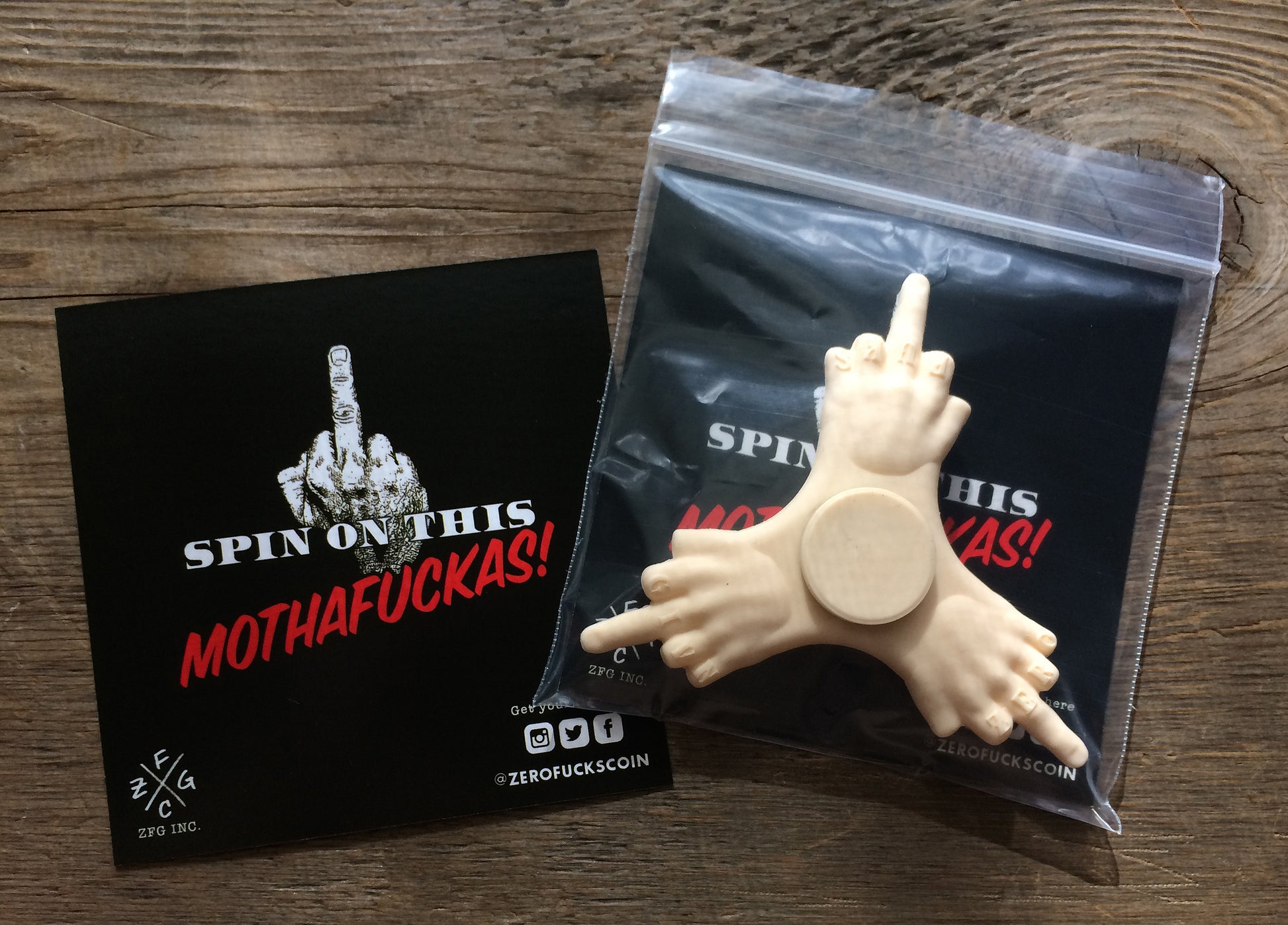 Zero Fucks Given Middle Finger Desk Toy Spinner