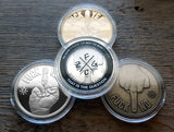 All 3 Decision Maker Middle Finger Coins in Coin Capsule