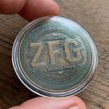Bronze ZFG IDGAF coin in Capsule