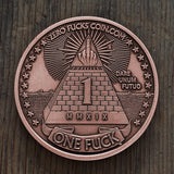 "Antiqued Copper" One Fuck/Zero Fucks Decision Maker Coin