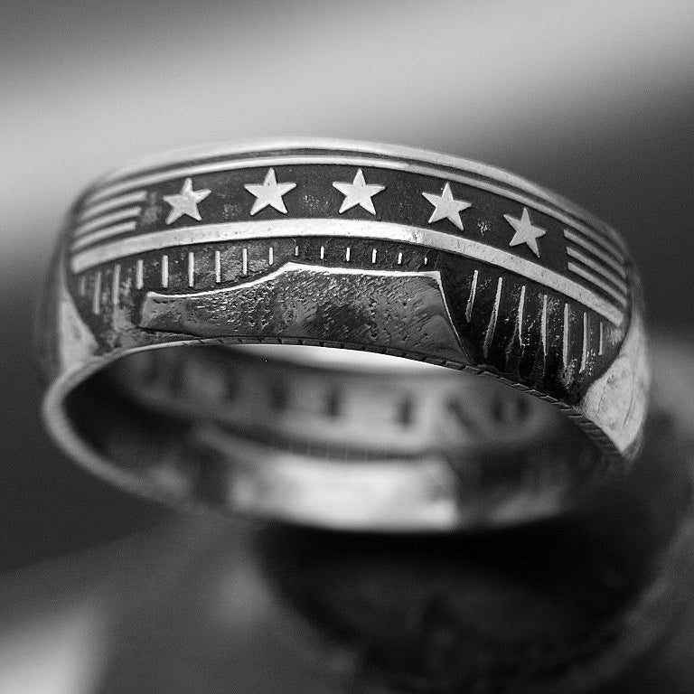 Coin ring, coinrign, one fuck, give a fuck ring, custom coin ring, zero fucks given coin, zero fucks coin, jewelry