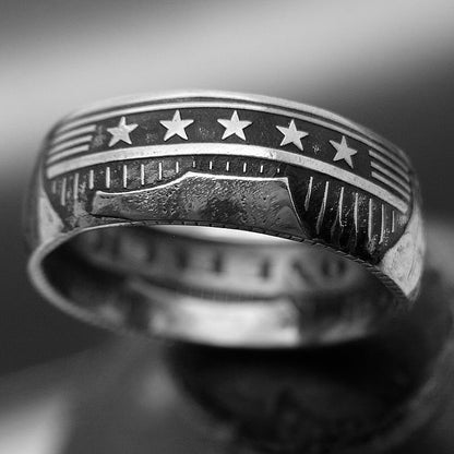 Coin ring, coinrign, one fuck, give a fuck ring, custom coin ring, zero fucks given coin, zero fucks coin, jewelry