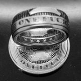 Coin ring, coinrign, one fuck, give a fuck ring, custom coin ring, zero fucks given coin, zero fucks coin, jewelry, give a fuck coin