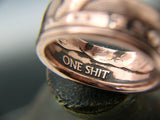 Coin ring, coinrign, one shit, give a shit ring, custom coin ring, zero fucks given coin, give 2 shits, jewelry, give a shit coin