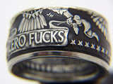 Eagle Zero Fucks Coin Ring