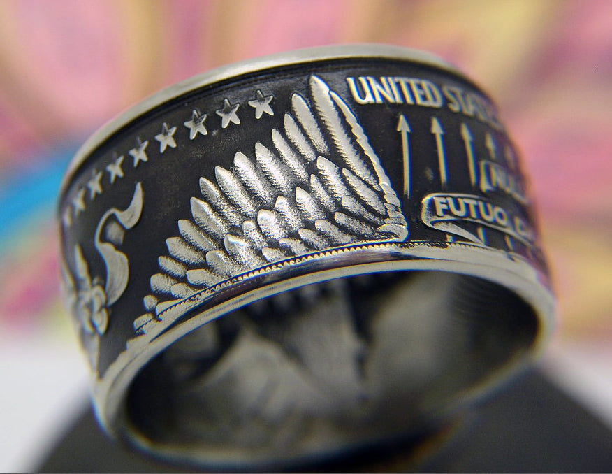 日本未入荷 Copping Zone - F*ck Engraved Oxidized Ring Orphic | Black Zirconia Volcanic Silver-Tone Stainless Steel