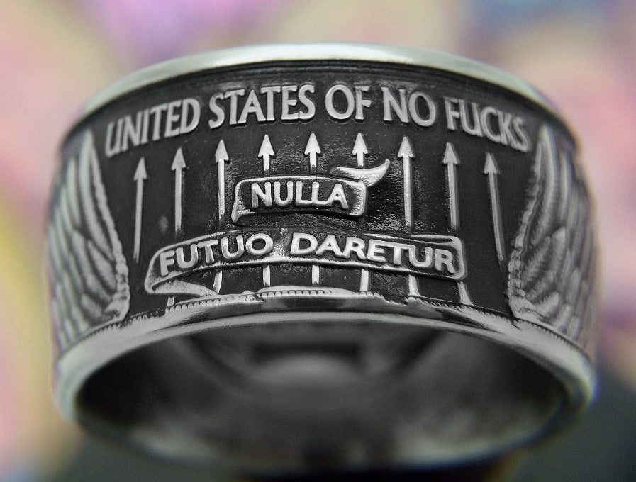 united states of no fucks, zero fucks coin ring