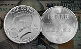 Fuck Covid-19 Coin (Gold), Coronavirus Commemorative Coin (front and back)