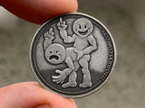 GFY Go Fuck Yourself Humor Coin close up - zerofuckscoin.com