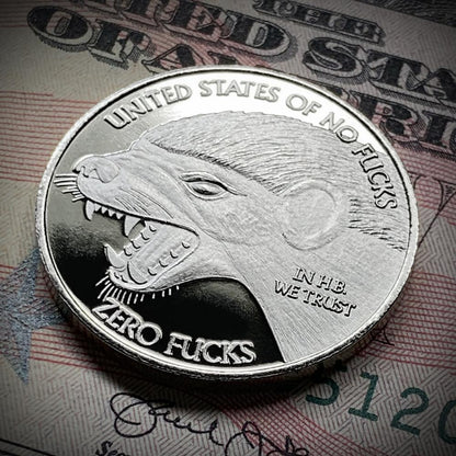 Honey Badger Coin, HB Coin, Honey Badger Zero Fucks Coin, 0 fucks honey badger, Zero Fucks 