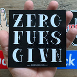 Zero Fucks Given Stickers