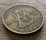 Official Asshole Coin "OA" Logo Front