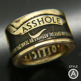 Official Asshole Coin Ring - Style A