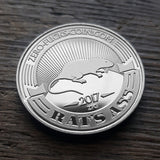 Rat's Ass Coin - Back. Lietrally give a rat's ass.