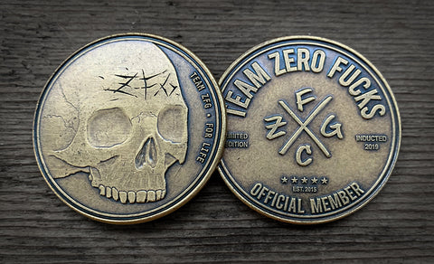 Team ZFG Zero Fucks Coin, Skull Coin, ZFCG, Team Zero Fucks