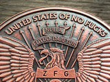 "Antiqued Copper" One Fuck/Zero Fucks Decision Maker Coin